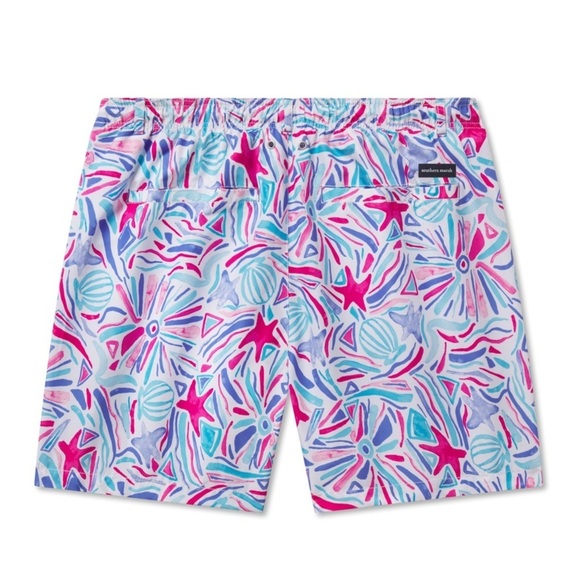 Men’s SOUTHERN MARSH Jubilee lined swim trunks- teal & pink. Size large - Picture 2 of 10